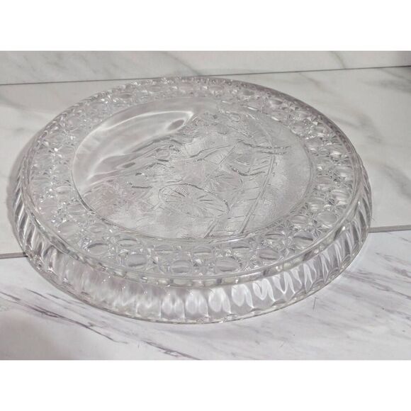 EAPG 1887 Currier & Ives Balky Mule Clear Glass Tray Flint Glass Co-operative - Picture 9 of 9